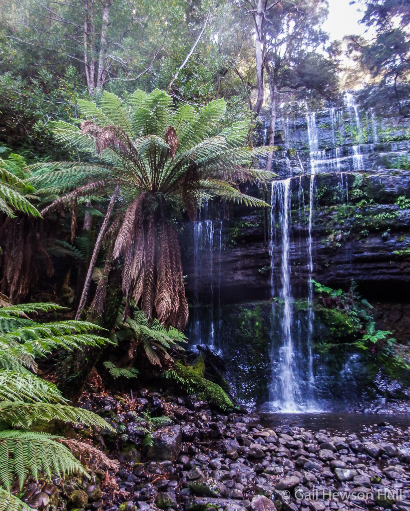 Russell Falls, set aside as Tasmania's first nature reserve and protected since 1885.
